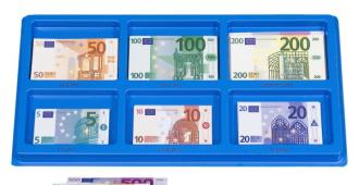 Euro sedler i box