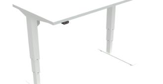 Hæve/sænke bord120 x 80 cm hvid