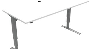 Hæve/sænke bord180 x 80 cm hvid